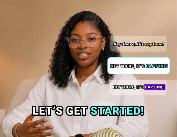 Creator using expressive caption templates